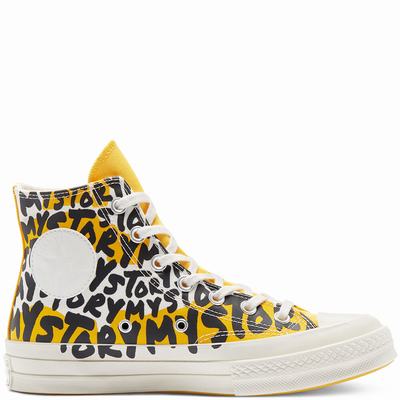 Férfi Converse My Story Chuck 70 Magasszárú Cipő CO0187492 Bézs/Sárga